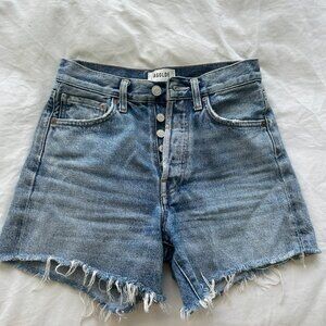 Agolde High Rise Button Up shorts